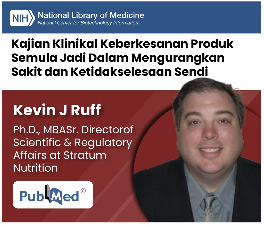 Kajian klinikal oleh Kevin J Ruff buktikan keberkesanan Synovil kurangkan sakit sendi secara semula jadi