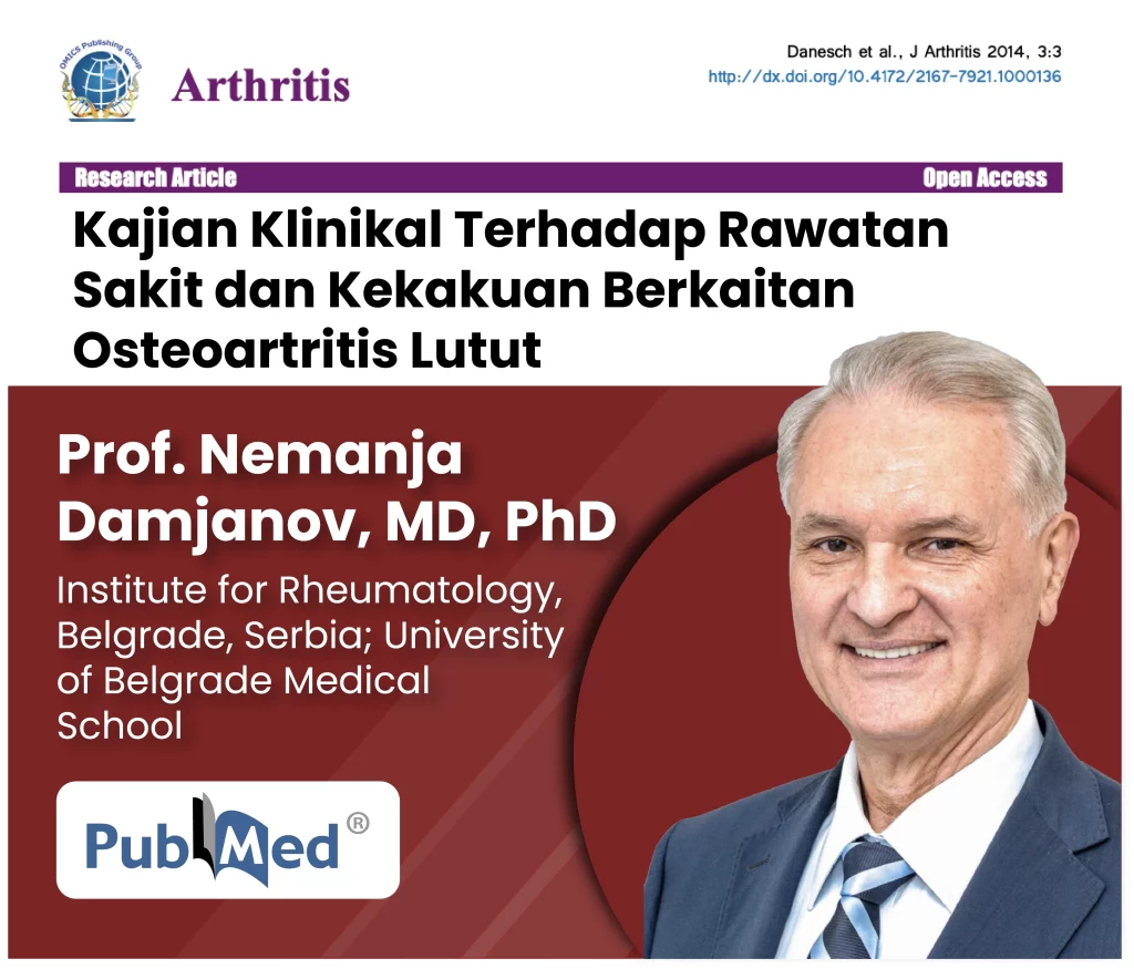 Kajian klinikal menunjukkan keberkesanan Synovil dalam merawat sakit dan kekakuan akibat osteoartritis lutut